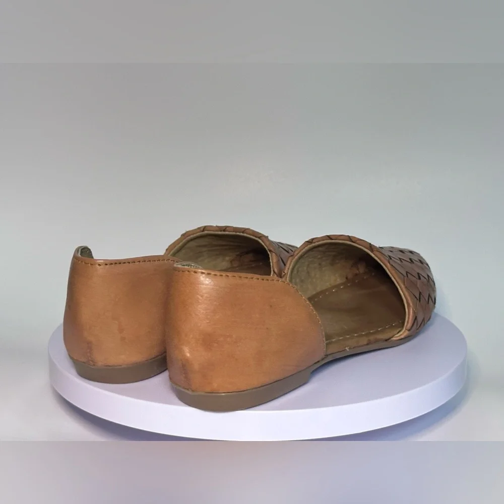 Agave Girl Woven Leather D’Orsay Flats Tan Size 7 - Picture 11 of 15